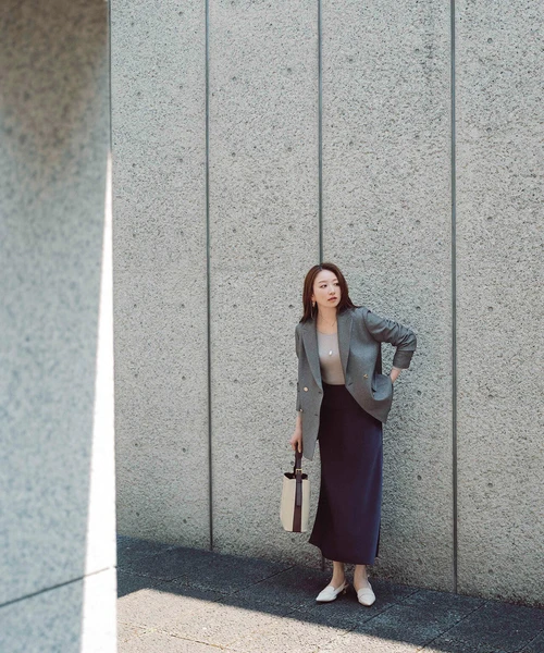 【アイボリー 追加生産予約】バイアスサテンナロースカート