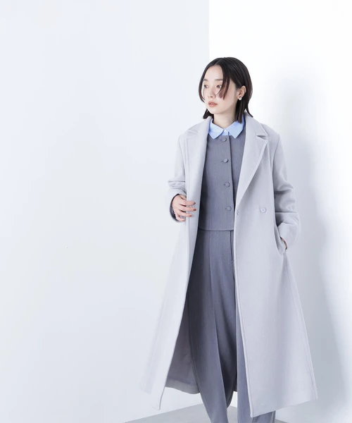 テーラーベルテッドロングコート