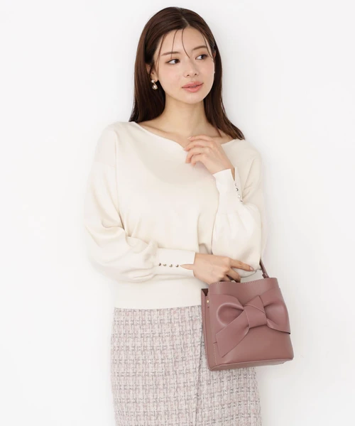 ハートカット総針ニット