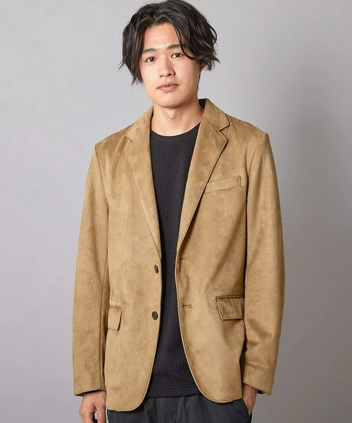 リラックスフィットフェイクスエードジャケット