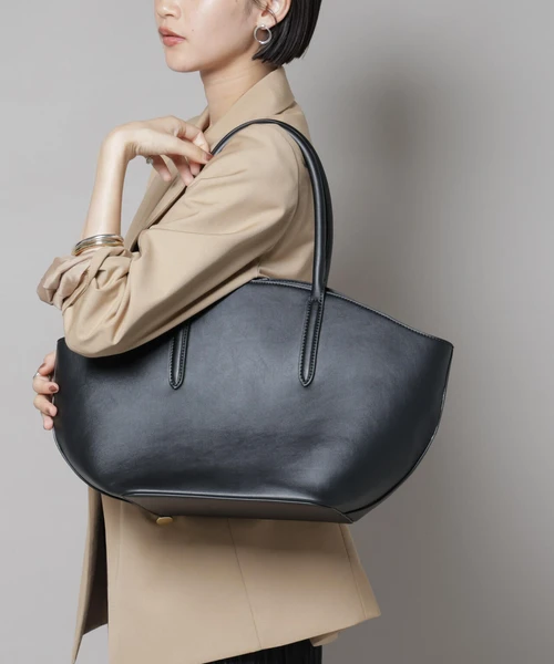 ラウンドシンプルトートバッグ