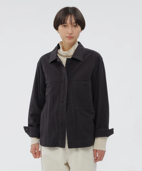 GARMENT DYE PLATED ORGANIC COTTON SHIRT