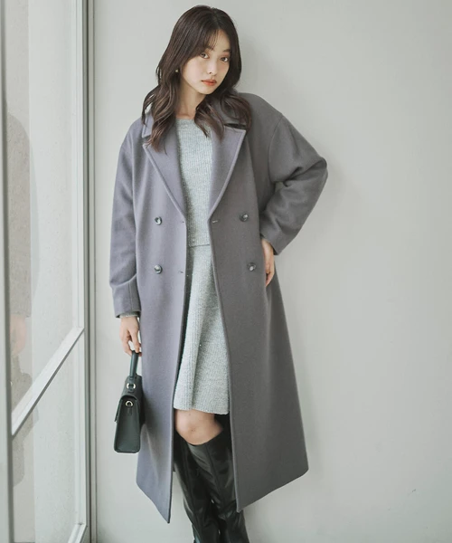ダブル釦チェスターコート