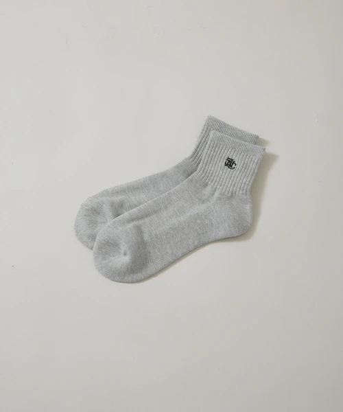 ｢NJ/CLUB｣  クォーターリブロゴ刺繍ソックス