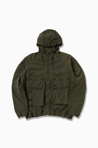 ROA x and wander  garment dye nylon hooded jacket