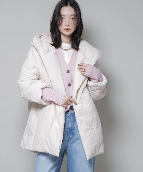 ETHERMALOFT(R)AEROGEL 中綿フードコクーンコート