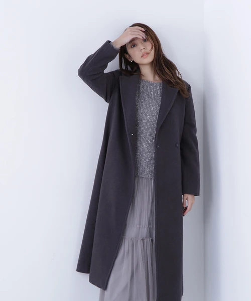 テーラーベルテッドロングコート