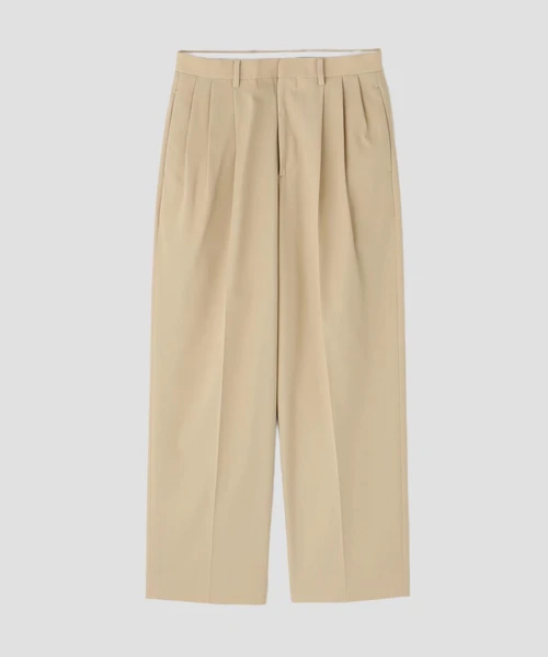 YLÈVE / HIGH TWISTED COTTON GABA TROUSERS