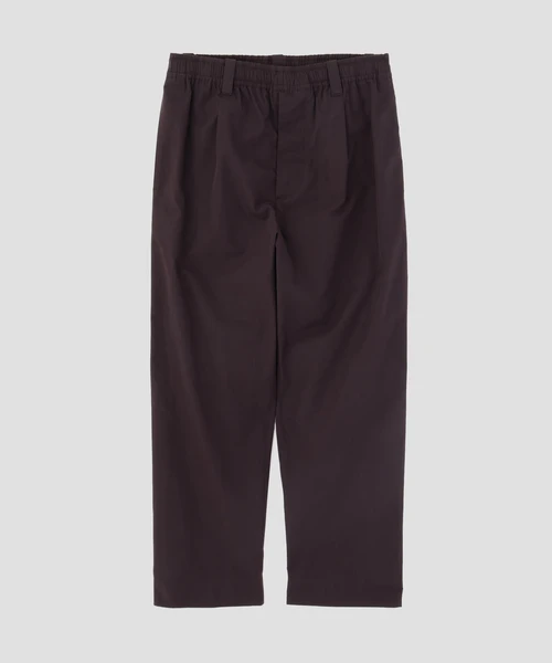 COTTON SILK PLAINWEAVE TROUSERS