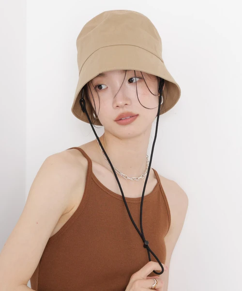 Healthknit/別注ドローコード付ワンポイント刺繍HAT