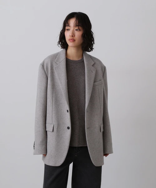 YLÈVE / NON MULESING WOOL OVERDYE MELTON JACKET