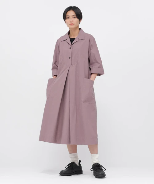 WASHED COTTON POPLIN DRESS