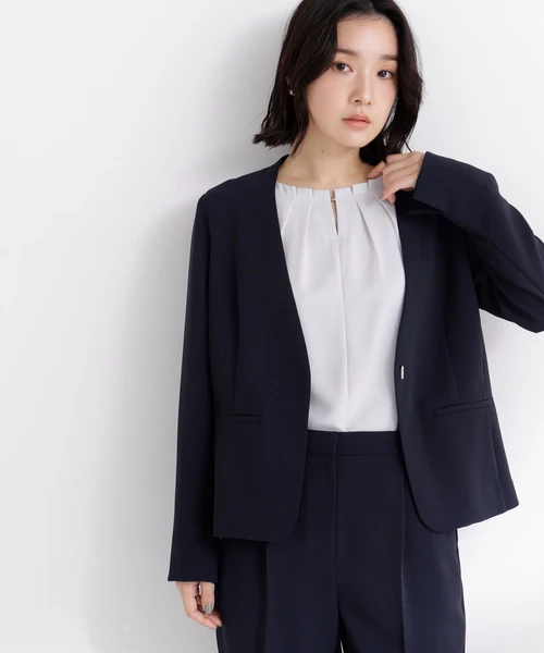 ドビーツイル SETUP ノーカラージャケット