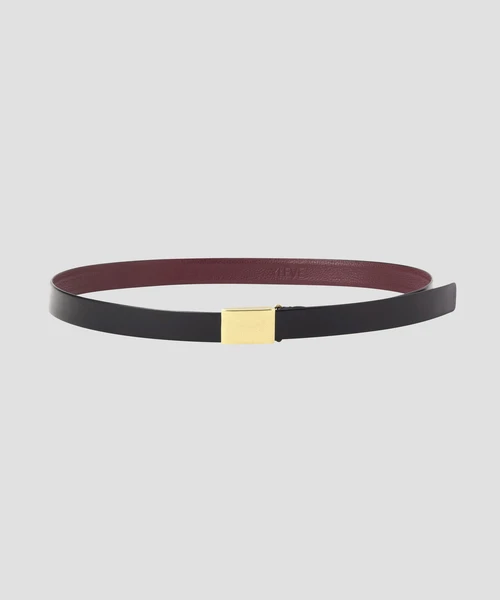 YLEVE / LEATHER BUCKLED BELT