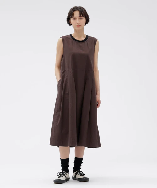 LIGHTWEIGHT COTTON NYLON TWILL DRESS