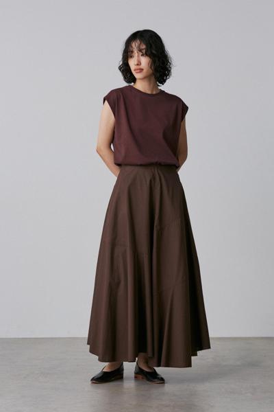 YLÈVE / SUVIN COTTON TYPEWRITER SKIRT