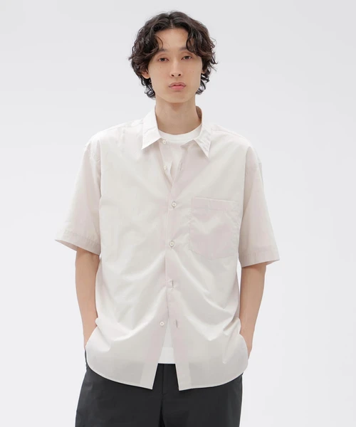 TONAL STRIPE COTTON POPLIN SHIRT
