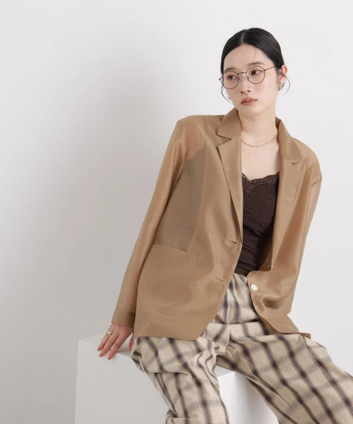 シアーテーラードオーバージャケット