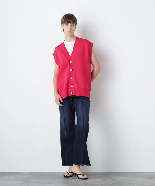 Side Slit Flare Denim