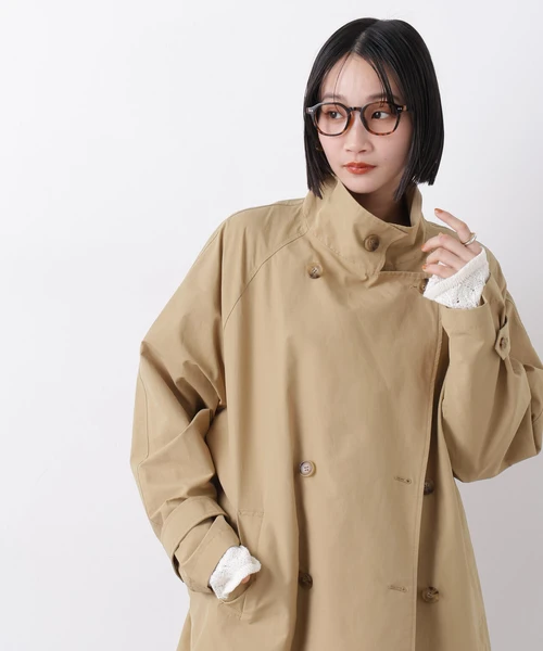 撥水&花粉ガード ショートトレンチコート