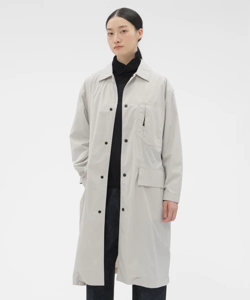 RECYCLED NYLON COMPACT RIPSTOP COAT
