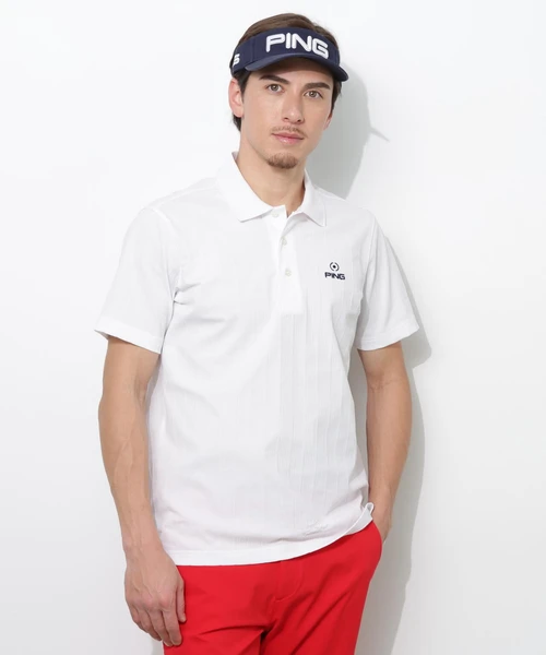 【PING APPAREL】EPIX変形ストレッチカノコ半袖ポロシャツ ＜NAITVE＞ (MENS)