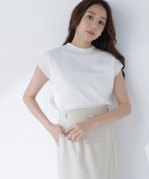 総針ベーシックニット モックネック