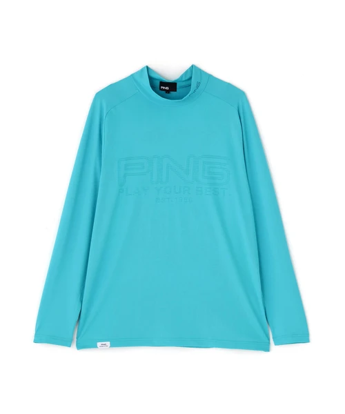 【PING APPAREL】パネルジャカード長袖ハイネックシャツ ＜PERFORMANCE＞ (MEANS)