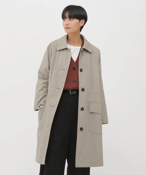 WORN COTTON NYLON COAT