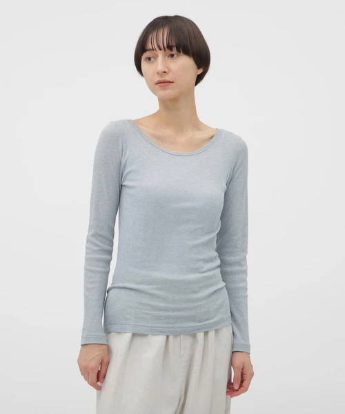 COTTON SILK RIB TOP