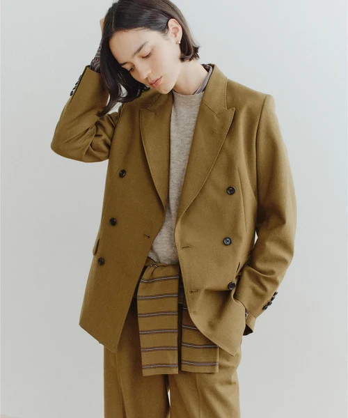 blurhms / WOOL GABARDINE DOUBLE-BREASTED JACKET