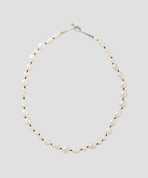 YLEVE / MIX PEARL NECKLACE KNOT 37cm