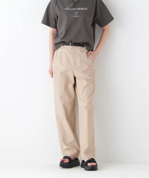 【UVカット・接触冷感】クールマックス混ストレートパンツ