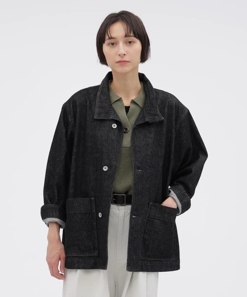 CANTON BLACK DENIM BLOUSON