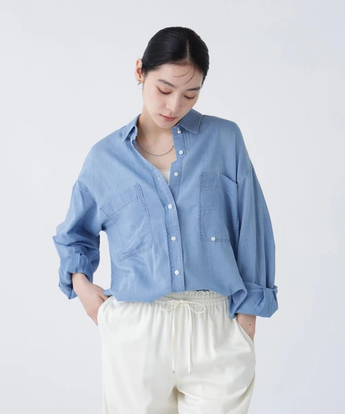 【365ユーティリティ】マルチWAYシアーデニムシャツ