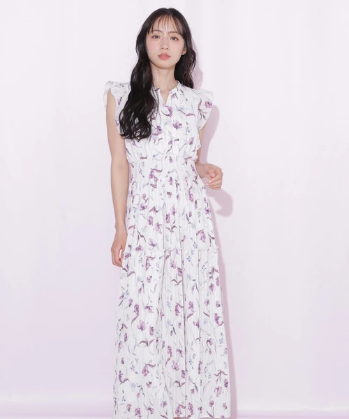 シフォンプリーツワンピース
