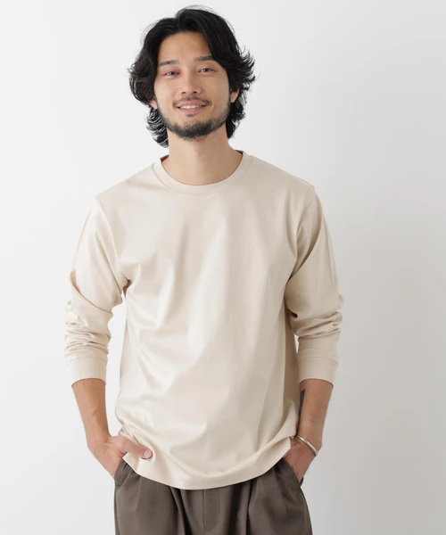 アンチスメルクルーネックTシャツ 長袖