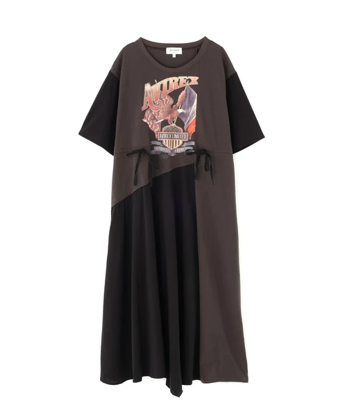 《直営店限定》REMAKE‐STYLE DRESS WITH EAGLE PRINT