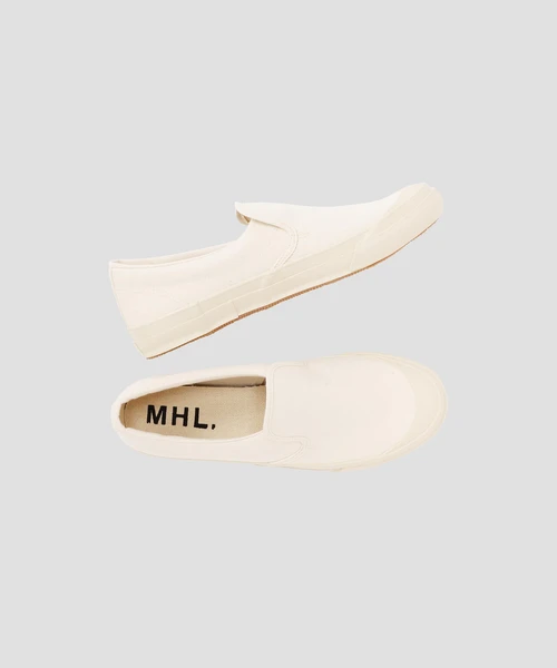 COTTON CANVAS SLIP-ON SHOES