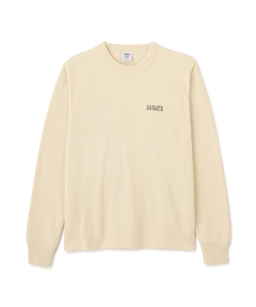 HONEYCOMB WAFFLE L/S CREW T-SHIRT